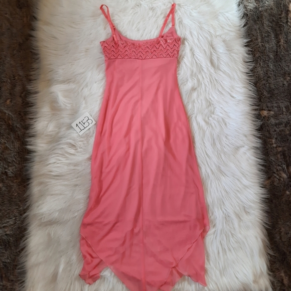 VINTAGE Shimmer Sequin Empire Asymmetrical Adjustable Strap Dress - Picture 4 of 13